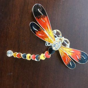 COLORFUL DRANGONFLY BROOCH